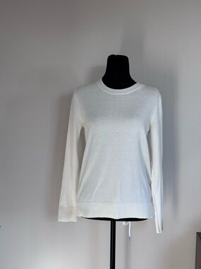 Banana Republic White Crewneck Sweater